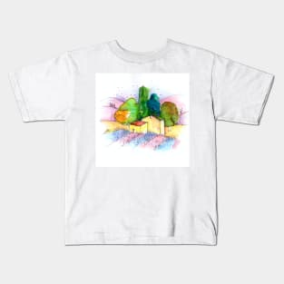 Houses in a Field Kids T-Shirt